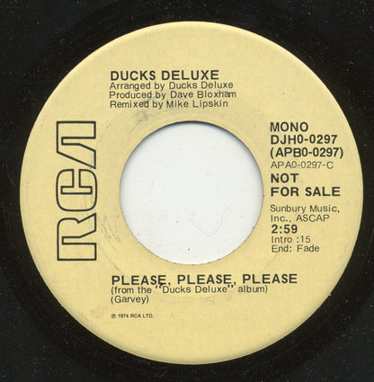 Ducks Deluxe : Please, Please, Please (7", Mono, Promo)