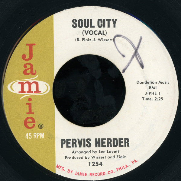 Pervis Herder And Leon Huff : Soul City (7", Single, Promo)