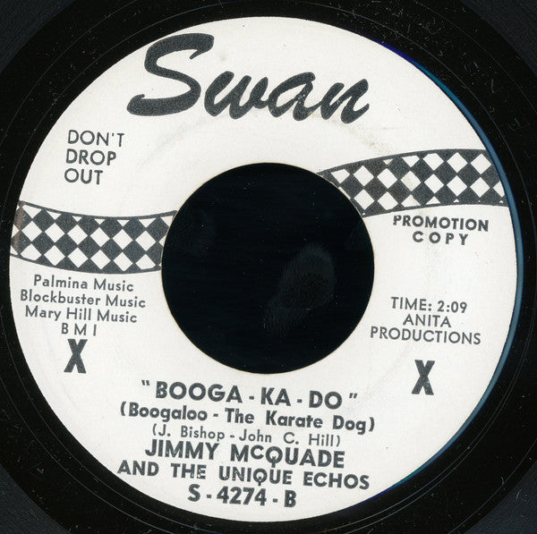 Jimmy McQuade & The Unique Echos : Booga-Ka-Do (Boogaloo – The Karate Dog) / Bongo Talk (7", Promo)