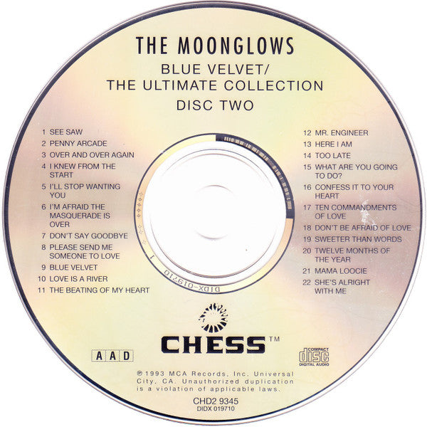 The Moonglows : Blue Velvet / The Ultimate Collection (2xCD, Comp)