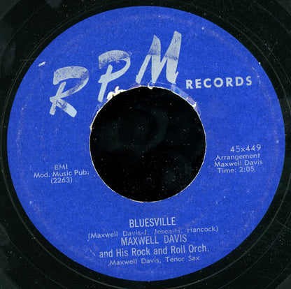 The Maxwell Davis Orchestra : Thunderbird / Bluesville (7")