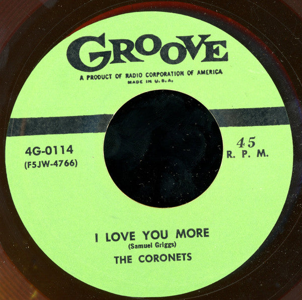 The Coronets (8) : Crime Doesn't Pay / I Love You More (7", RE, Unofficial, Yel)