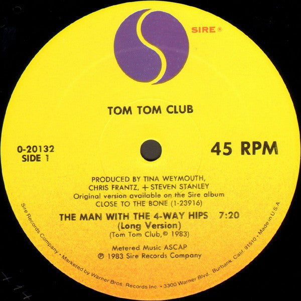 Tom Tom Club : The Man With The 4-Way Hips (12", Single)