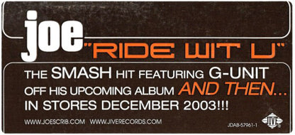 Joe : Ride Wit U (12", Promo)