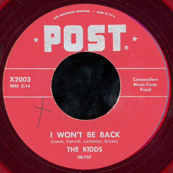 The Kidds (5) : I Won't Be Back (7", RE, Red)