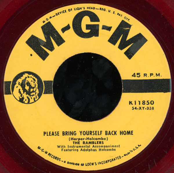 The Ramblers (11) : Vadunt-Un-Va-Da Song (Oui Oui Baby) / Please Bring Yourself Back Home (7", Single, RE, Red)