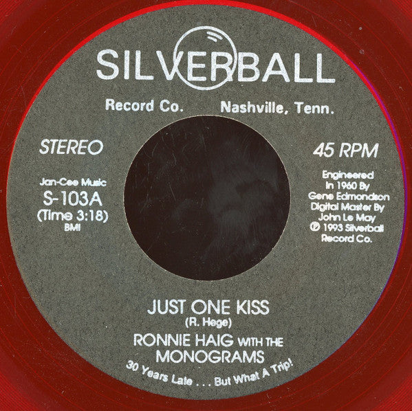 Ronnie Haig : Just One Kiss / The Old Malt Shop (7", red)