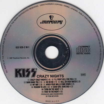 Kiss : Crazy Nights (CD, Album)