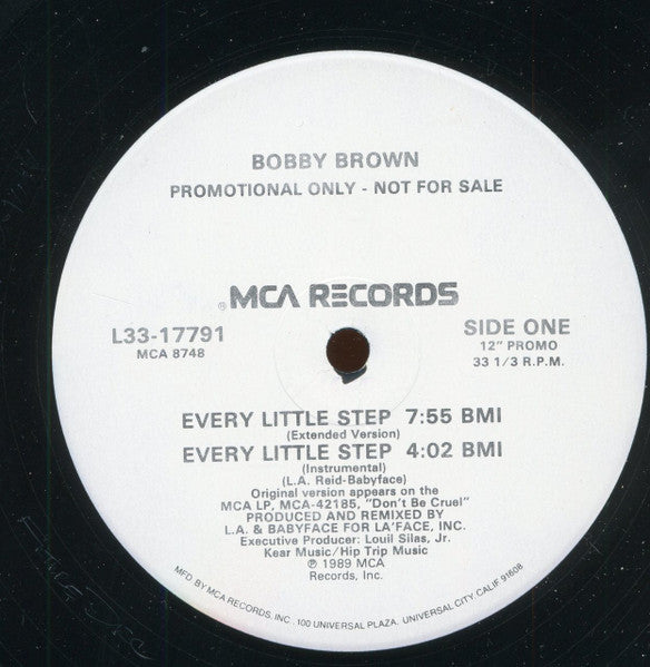 Bobby Brown : Every Little Step (12", Promo)