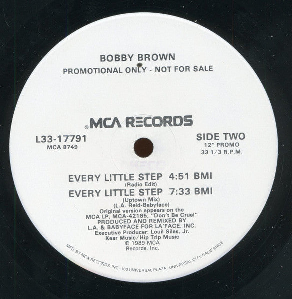 Bobby Brown : Every Little Step (12", Promo)