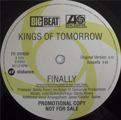 Kings Of Tomorrow : Finally (12", Promo)