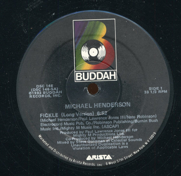 Michael Henderson : Fickle (12")