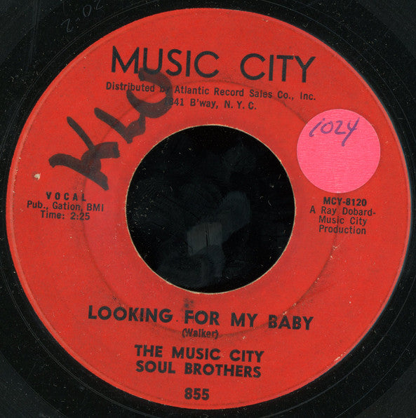 The Music City Soul Brothers : Something In My Eye / Looking For My Baby (7")