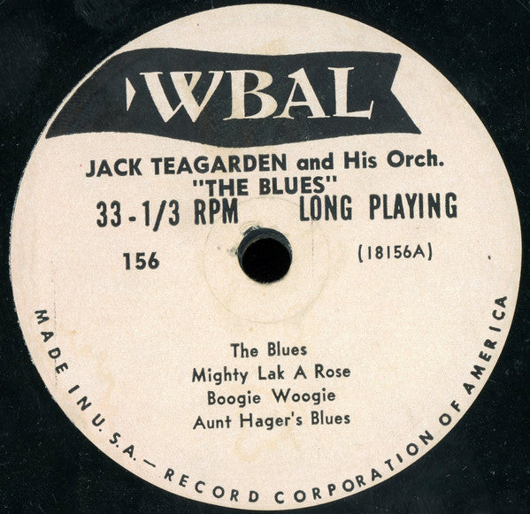 Jack Teagarden And His Orchestra : The Blues (10")
