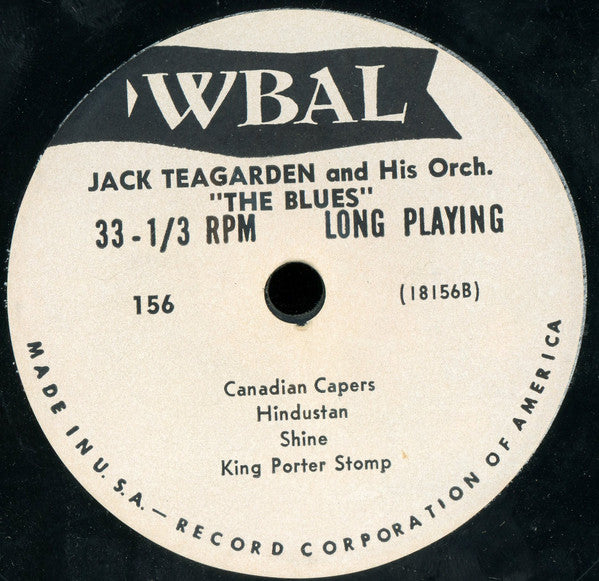 Jack Teagarden And His Orchestra : The Blues (10")