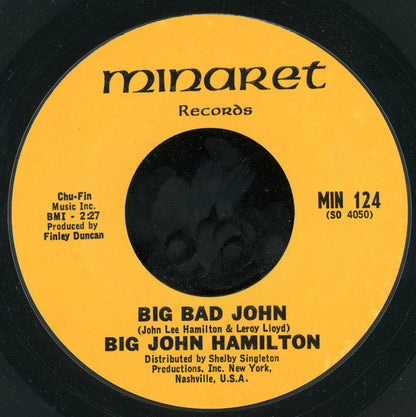 Big John Hamilton : Big Bad John / The Train (7", Single, RP, Styrene)