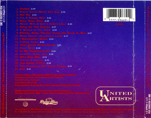 The Jive Five Featuring Eugene Pitt : Complete United Artists Recordings, I'm A Happy Man (CD, Comp)