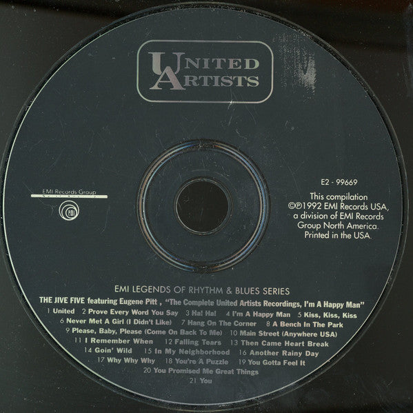 The Jive Five Featuring Eugene Pitt : Complete United Artists Recordings, I'm A Happy Man (CD, Comp)