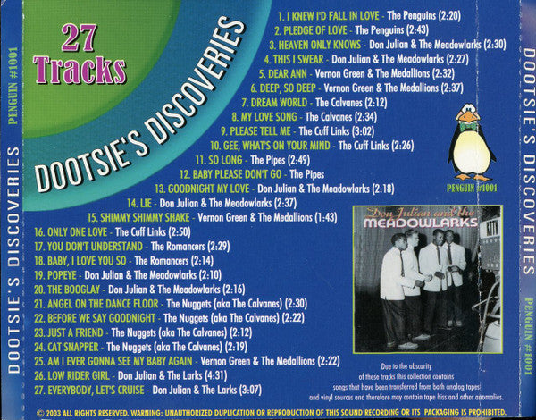 Various : Dootsie's Discoveries (CD, Comp, Mono)