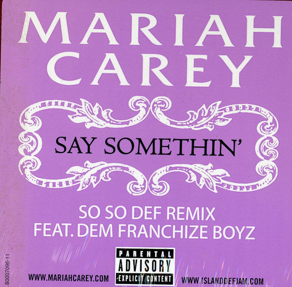 Mariah Carey : Say Somethin' (So So Def Remix) (12")
