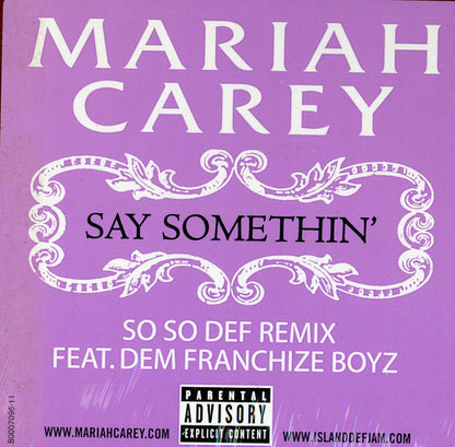 Mariah Carey : Say Somethin' (So So Def Remix) (12")
