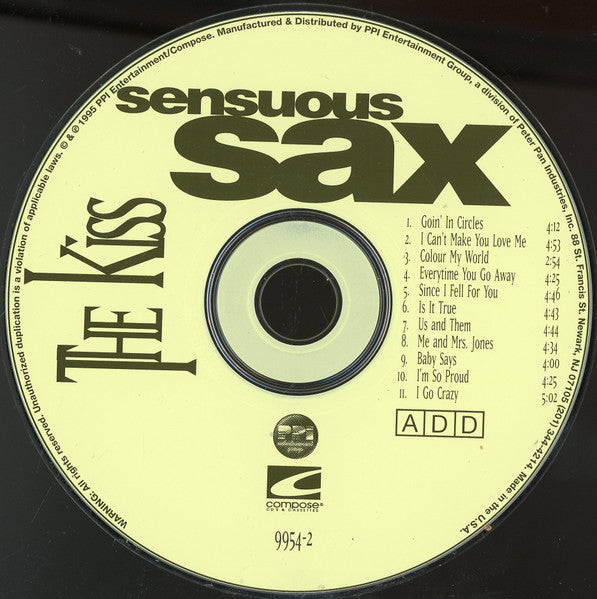 Le Valedon : Sensuous Sax - The Kiss (CD)