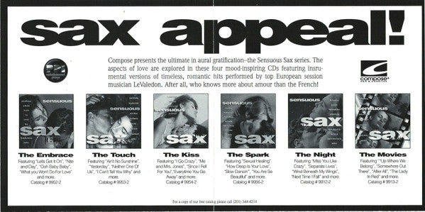 Le Valedon : Sensuous Sax - The Kiss (CD)