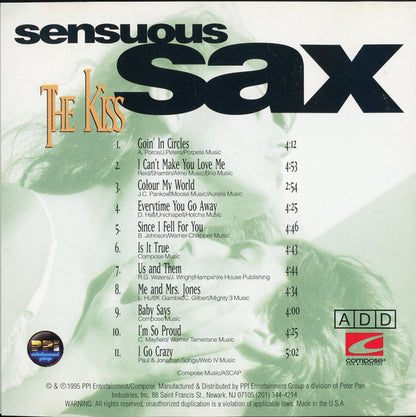 Le Valedon : Sensuous Sax - The Kiss (CD)