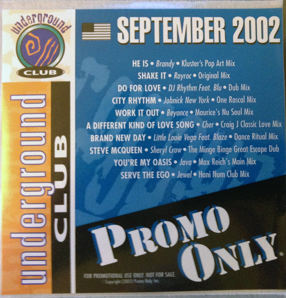 Various : Promo Only Underground Club: September 2002 (CD, Comp, Promo)