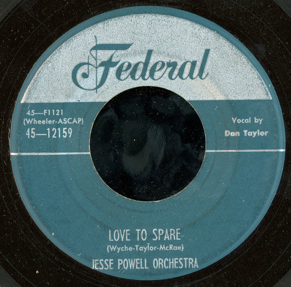 Jesse Powell Orchestra : Love To Spare / Rear Bumper (7")