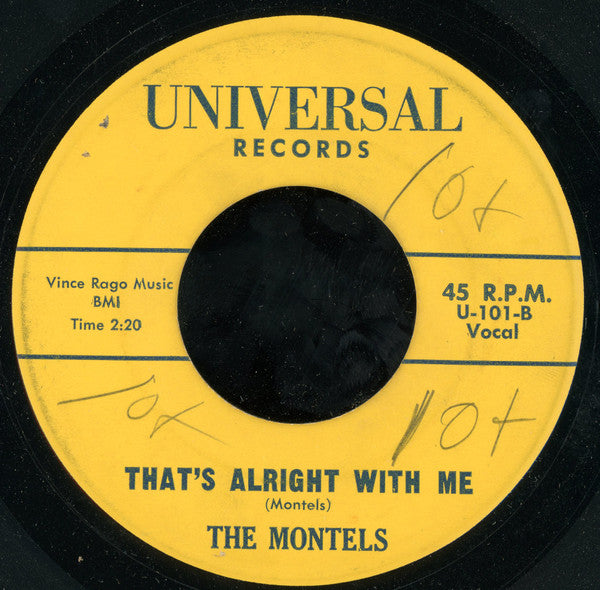 The Montels : Union Hall  (7")