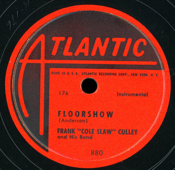 Frank Culley & His Band : The Snap / Floorshow (Shellac, 10")