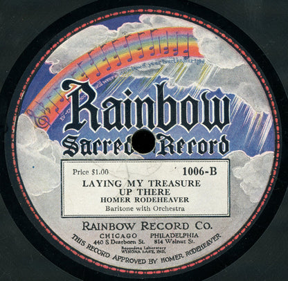 Homer Rodeheaver : The Unclouded Day / Laying My Treasure Up There (Shellac, 10")