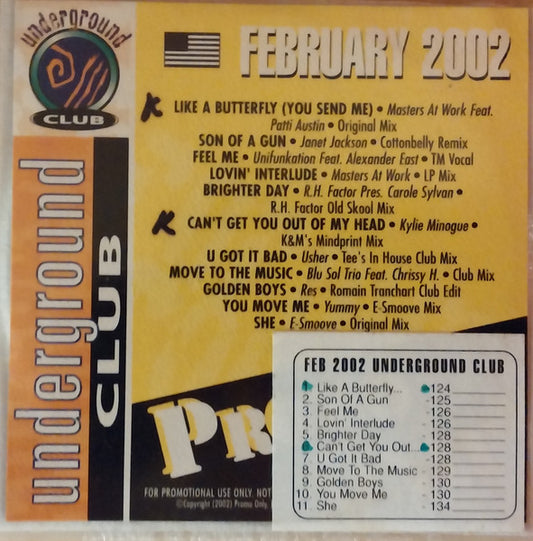 Various : Promo Only Underground Club: February 2002 (CD, Comp, Promo)