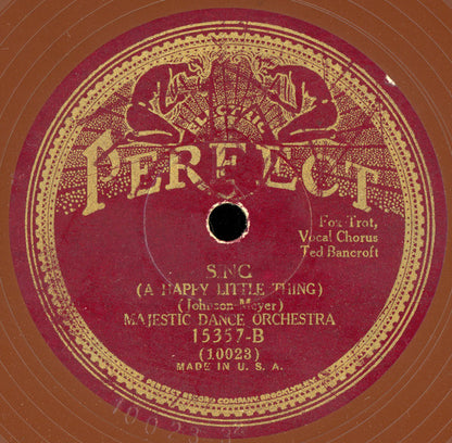 Justin Ring And His Orchestra / Majestic Dance Orchestra : Gee, But I'd Like To Make You Happy / Sing (A Happy Little Thing) (Shellac, 10", Bro)