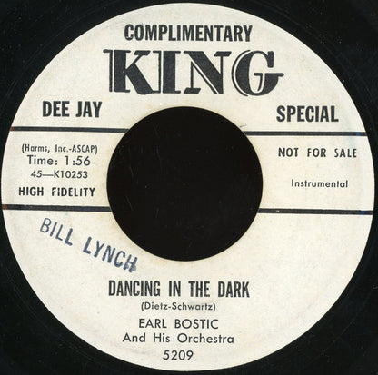 Earl Bostic And His Orchestra : La Cucaracha Cha Cha / Dancing In The Dark (7", Single, Promo)