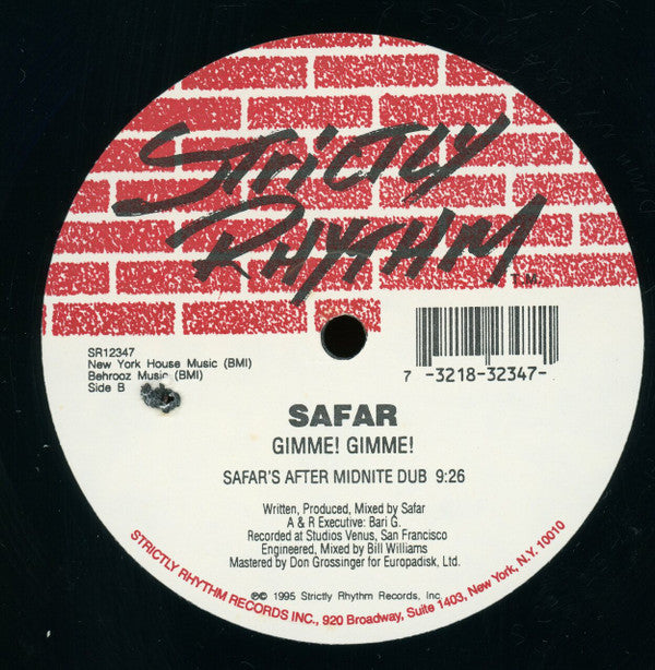Safar : Gimme! Gimme! (12")