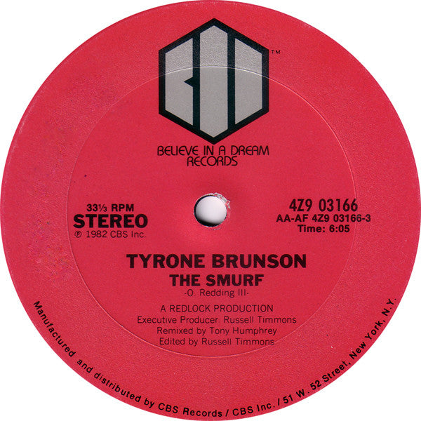 Tyrone Brunson : The Smurf (12", Single)