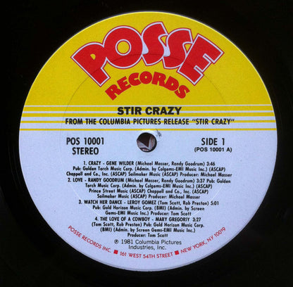 Various : The Original Soundtrack From The Motion Picture "Stir Crazy" (LP, Album)