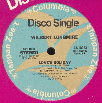 Wilbert Longmire : Love's Holiday / Black Is The Color (12")