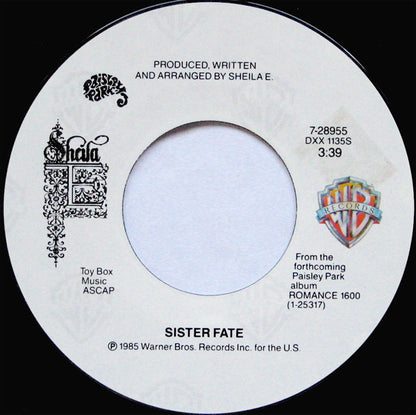 Sheila E. : Sister Fate (7", Single, Styrene, All)