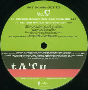 t.A.T.u. : Not Gonna Get Us (2x12", Promo)