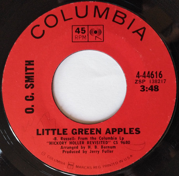 OC Smith : Little Green Apples / Long Black Limousine (7", Single, Styrene, Pit)