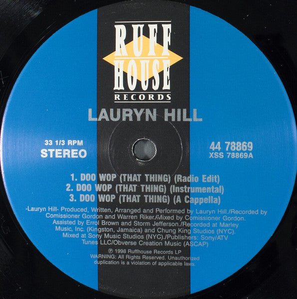 Lauryn Hill : Doo Wop (That Thing) / Lost Ones (12")