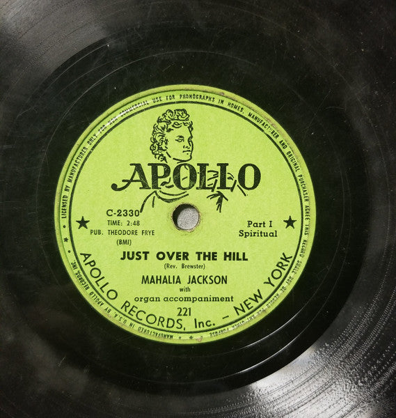 Mahalia Jackson : Just Over The Hill (Shellac, 10")