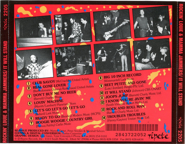 Rockin' Louie And The Mamma Jammers : It Will Stand (CD, Album, RE)