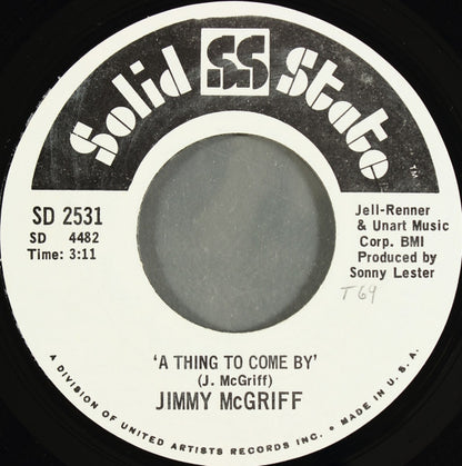Jimmy McGriff : A Thing To Come By (7", Single, Styrene)