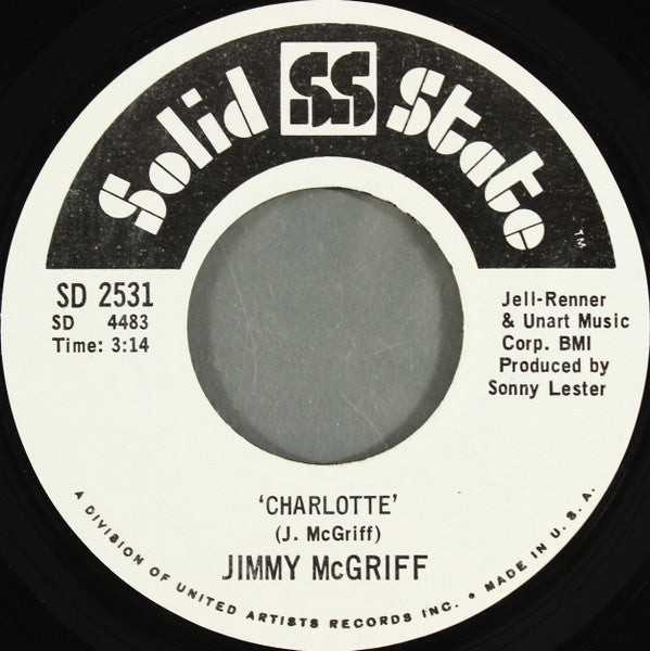 Jimmy McGriff : A Thing To Come By (7", Single, Styrene)