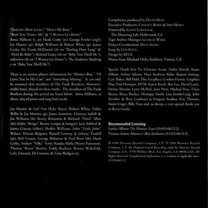 Amos Milburn : The Motown Sessions 1962-1964 (CD, Comp, Club, RM)