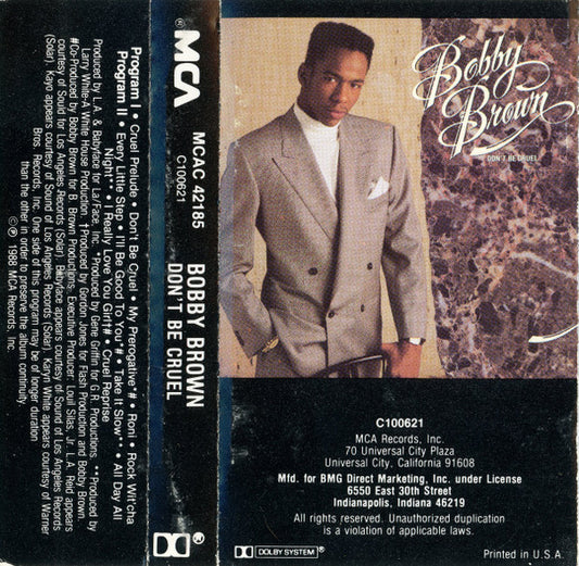 Bobby Brown : Don't Be Cruel (Cass, Album, Club, BMG)
